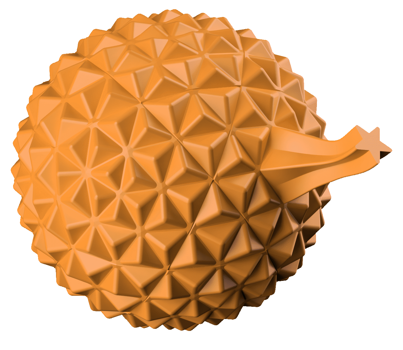 3D rendered abstract seedpod